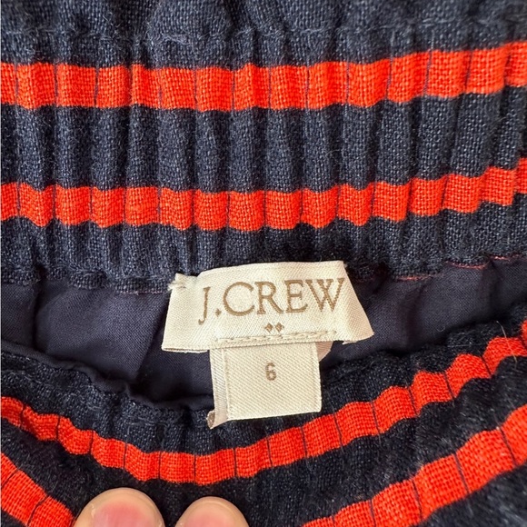 J.Crew Factory Navy/Red Striped Mini Skirt - Picture 2 of 4